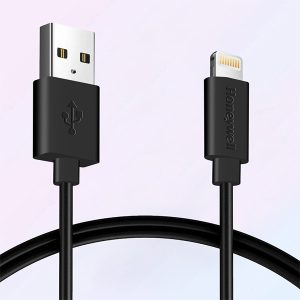 کابل شارژ USB به لایتنینگ هانیول مدل HC000016/CBL/1.2M/BLK/NB